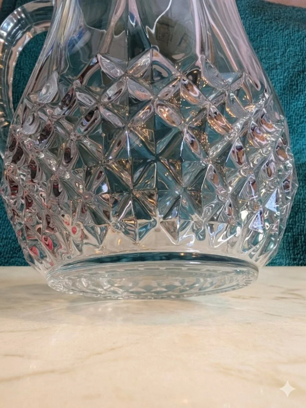 Vintage Cristal d'Arques Longchamp 48oz Lead Crystal Pitcher‎